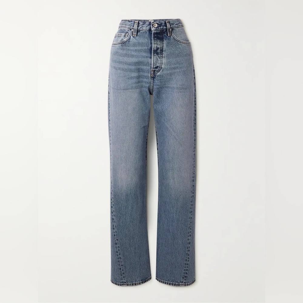 NWT Toteme Twisted Seam high-rise straight-leg jeans - Picture 8 of 9